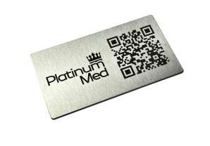 Фото Металлическая визитка 90х50