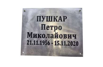 Фото Металлическая рельефная табличка 250х100 мм