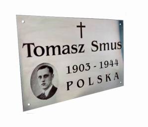 Фото Ритуальна металева табличка з портретом 300х200 мм