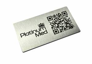 Фото Металева візитка 90х50 мм